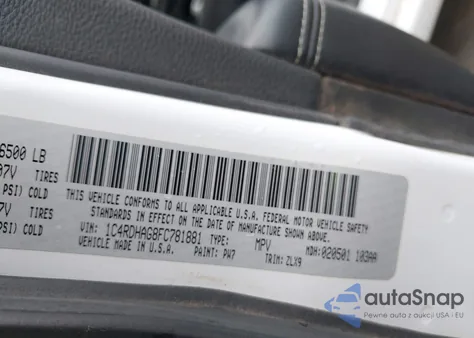 2015 Dodge Durango Sxt from USA, damaged, VIN 1C4RDHAG8FC781881